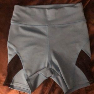 Blue black y2k vintage fishnet athletic shorts